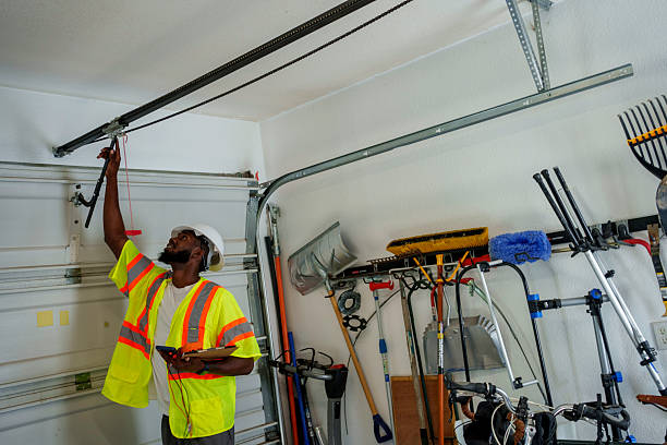 Professional Garage Door Panel Replacement technician working in Charleston, IL